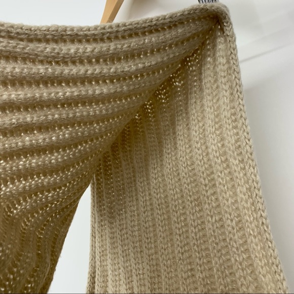 Neosan Soft & Cozy Neutral Oatmeal Cream Knit Minimalist Infinity Scarf - Picture 5 of 9